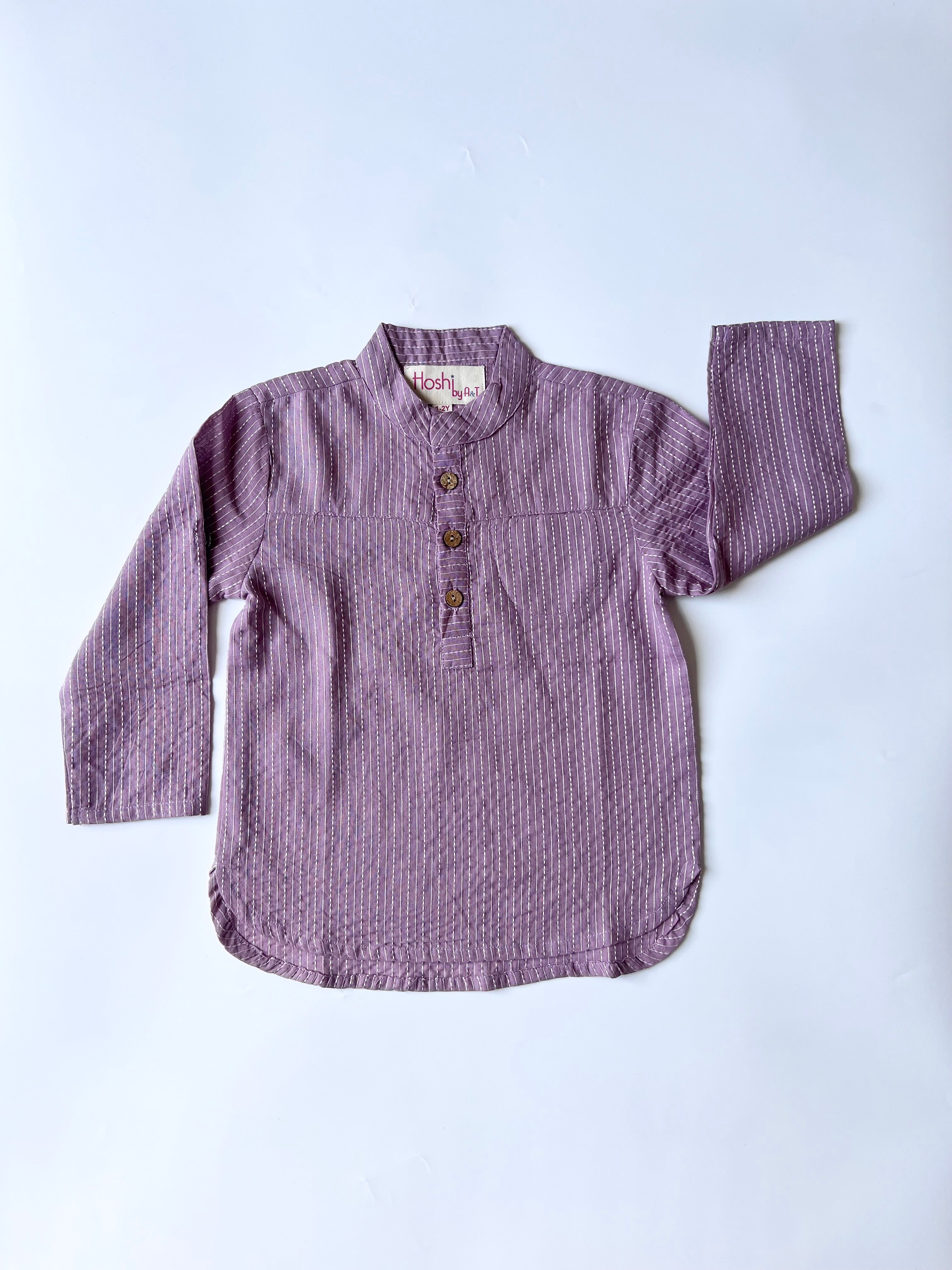 LAVENDER KAATHA KURTA SHIRT