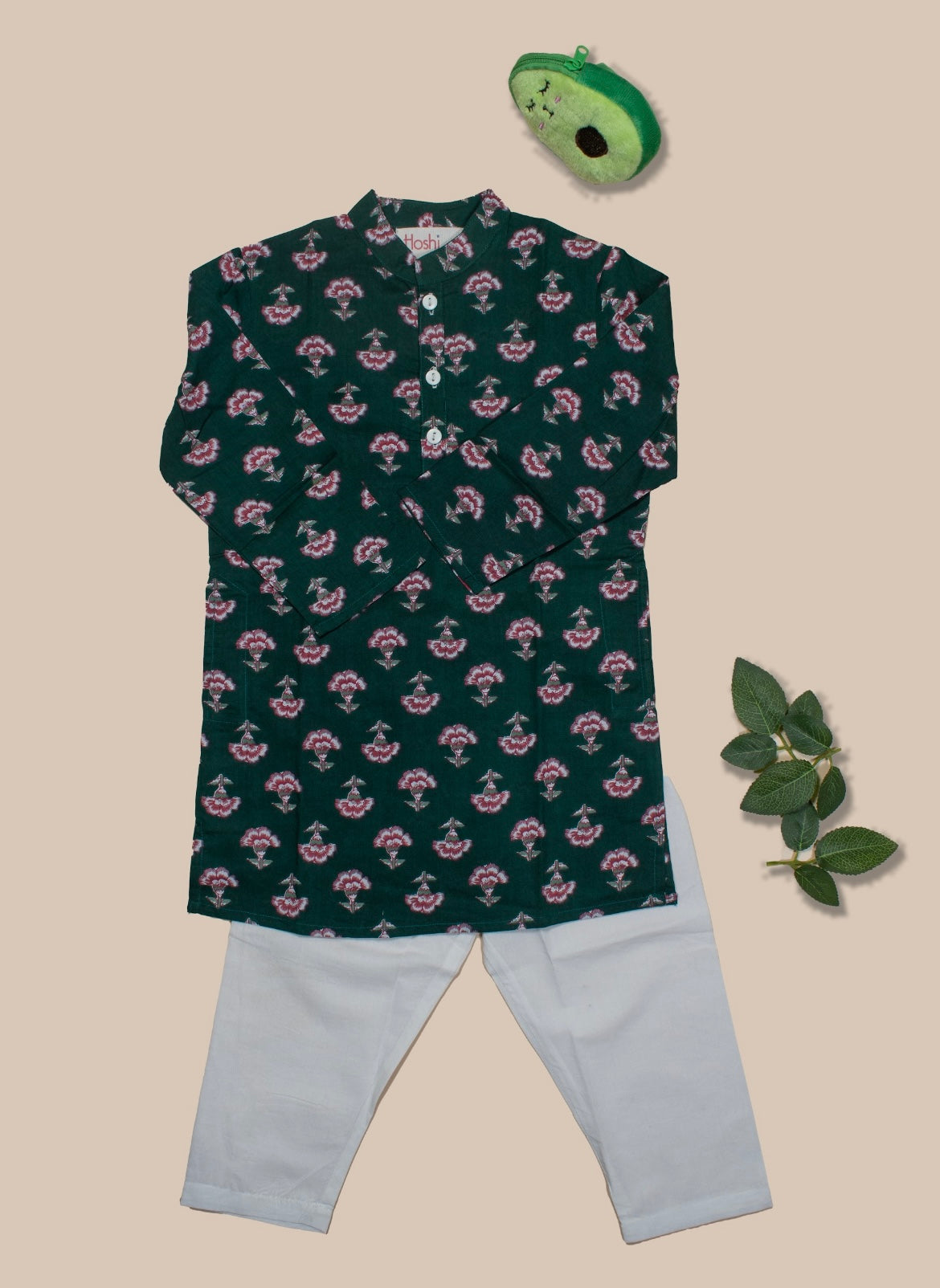 Green meadow boys kurta set