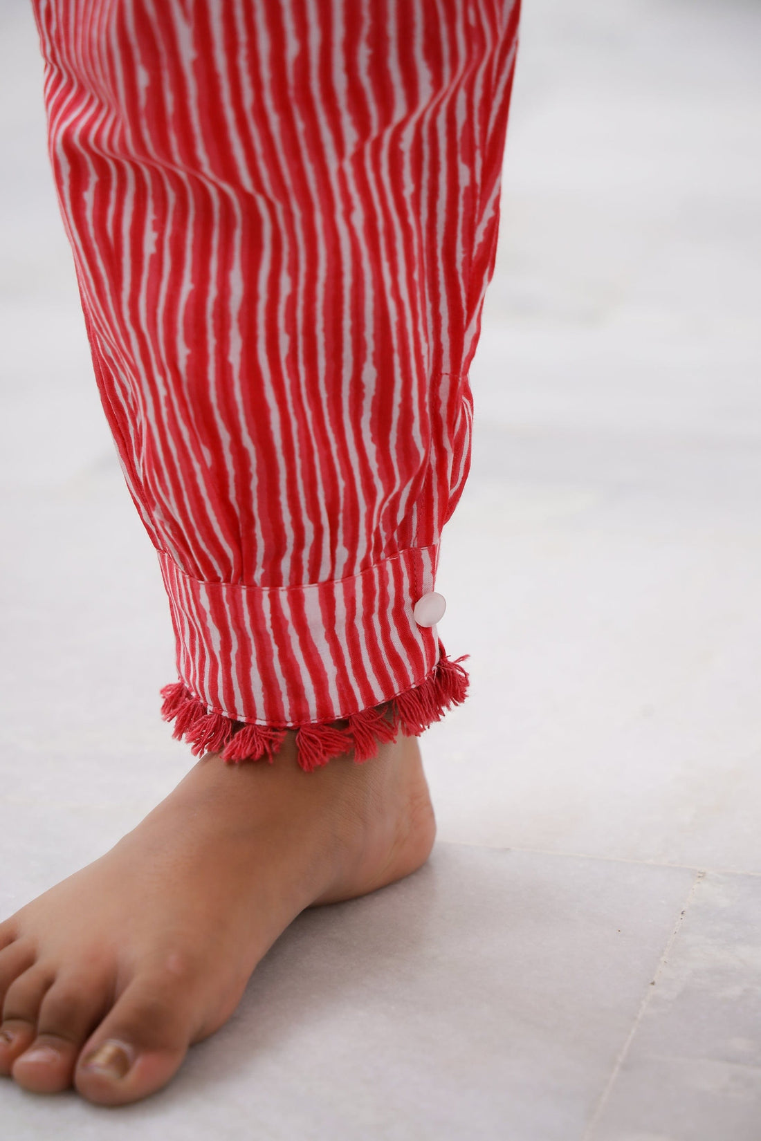 crimson stripes kurti salwar