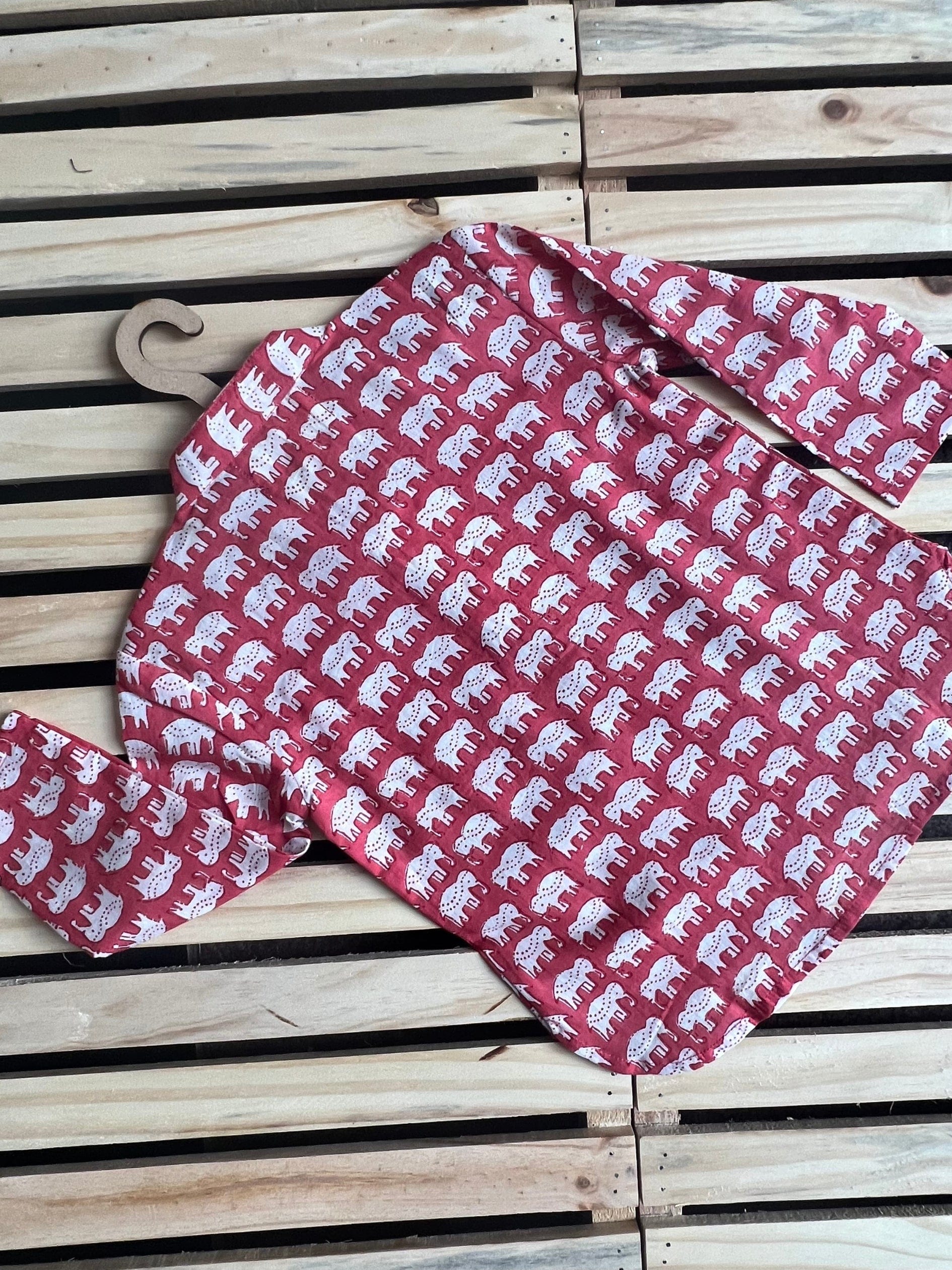 RED ELEPHANT KURTA SHIRT