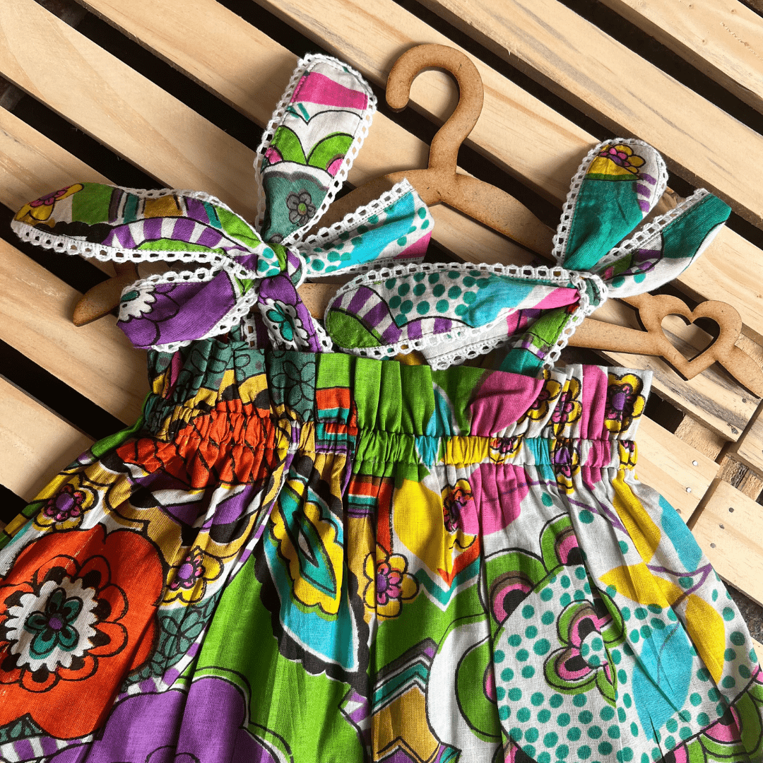 MULTICOLOR PINAFORE FROCK