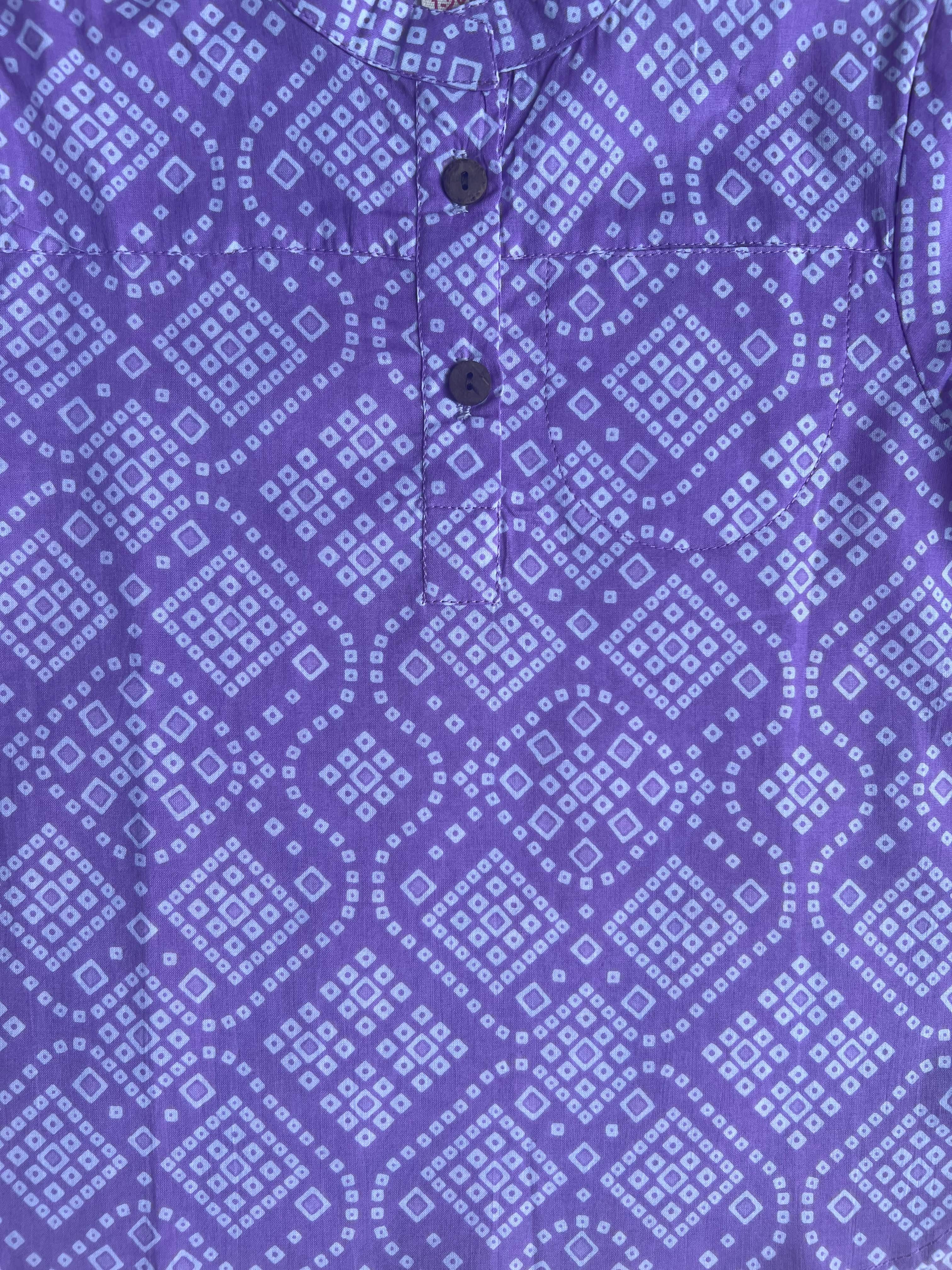 PETAL PLUM PRINT KURTA SHIRT