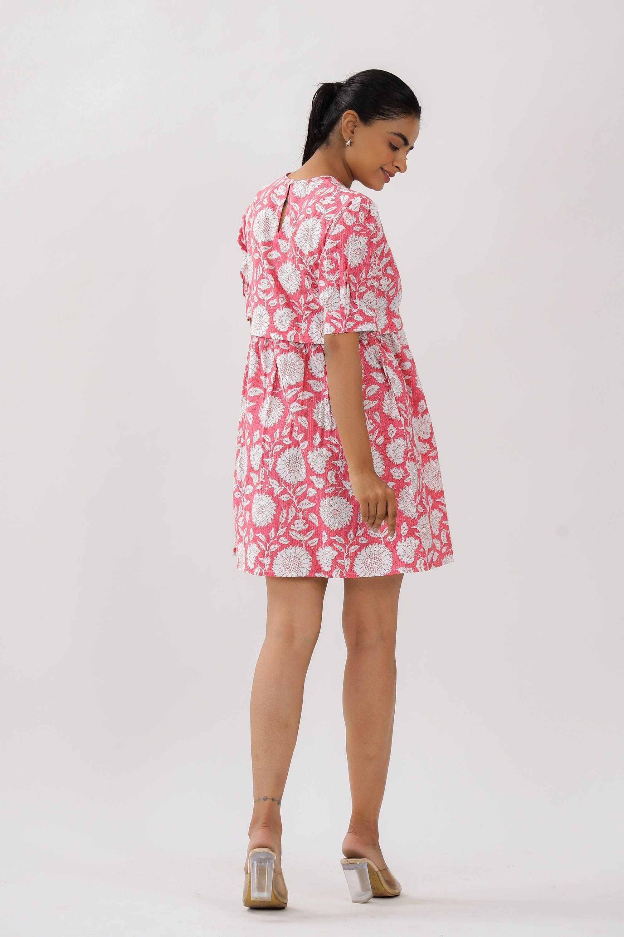 Pink Dahlia Katha Maternity Short Dress