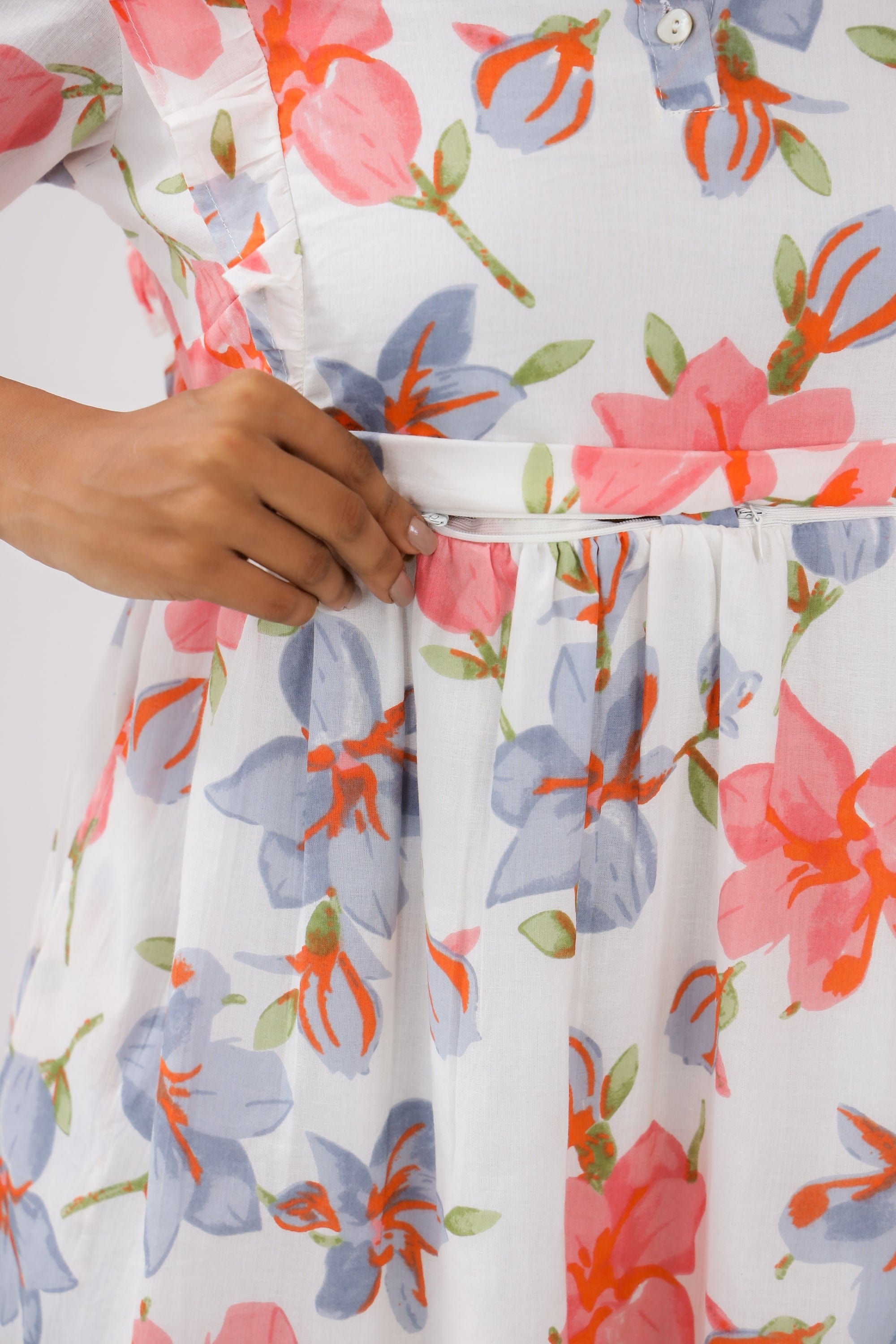 White Lily Maternity Midi Dress