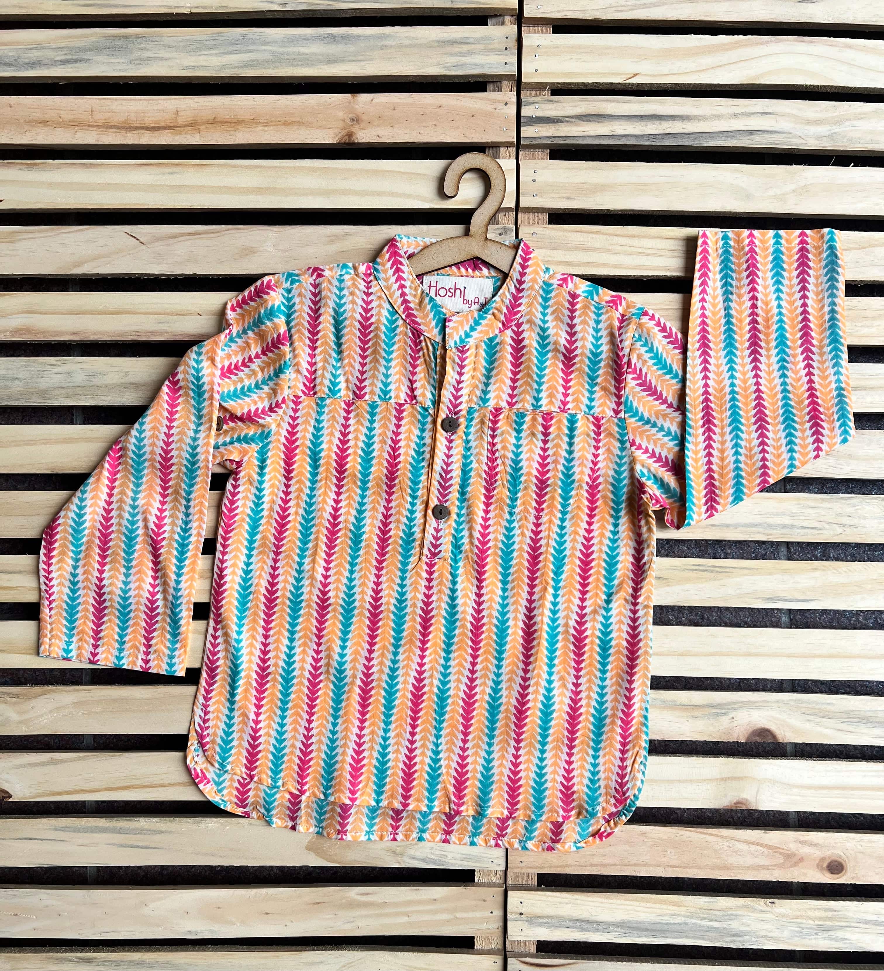 Multicolour arrows kurta shirt