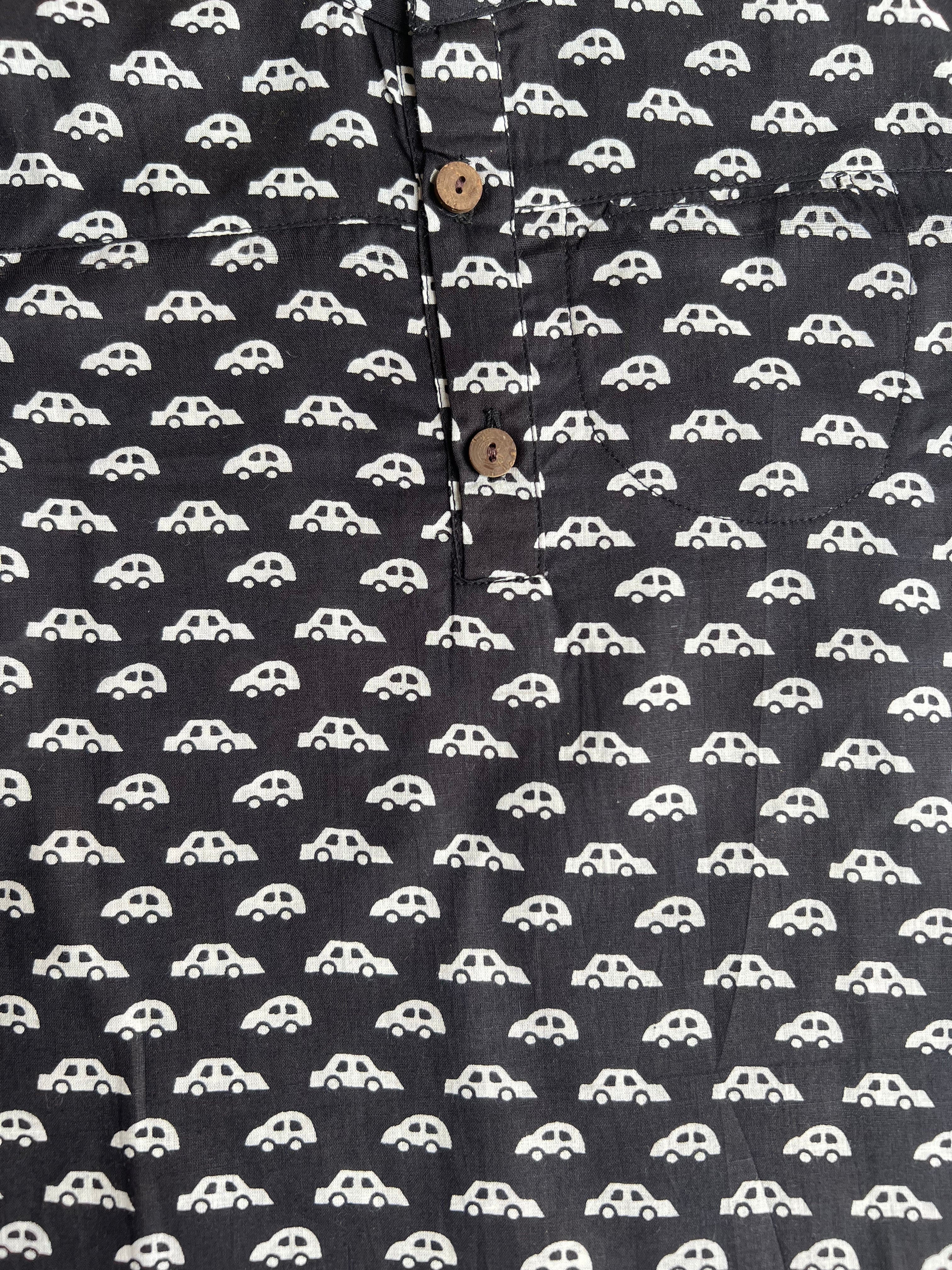 MIDNIGHT CARS KURTA SHIRT