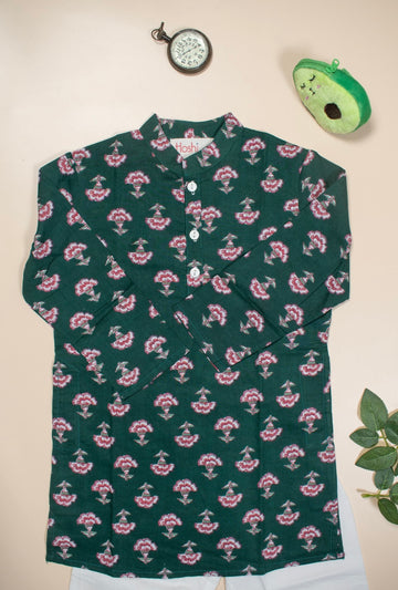 Green meadow boys kurta set