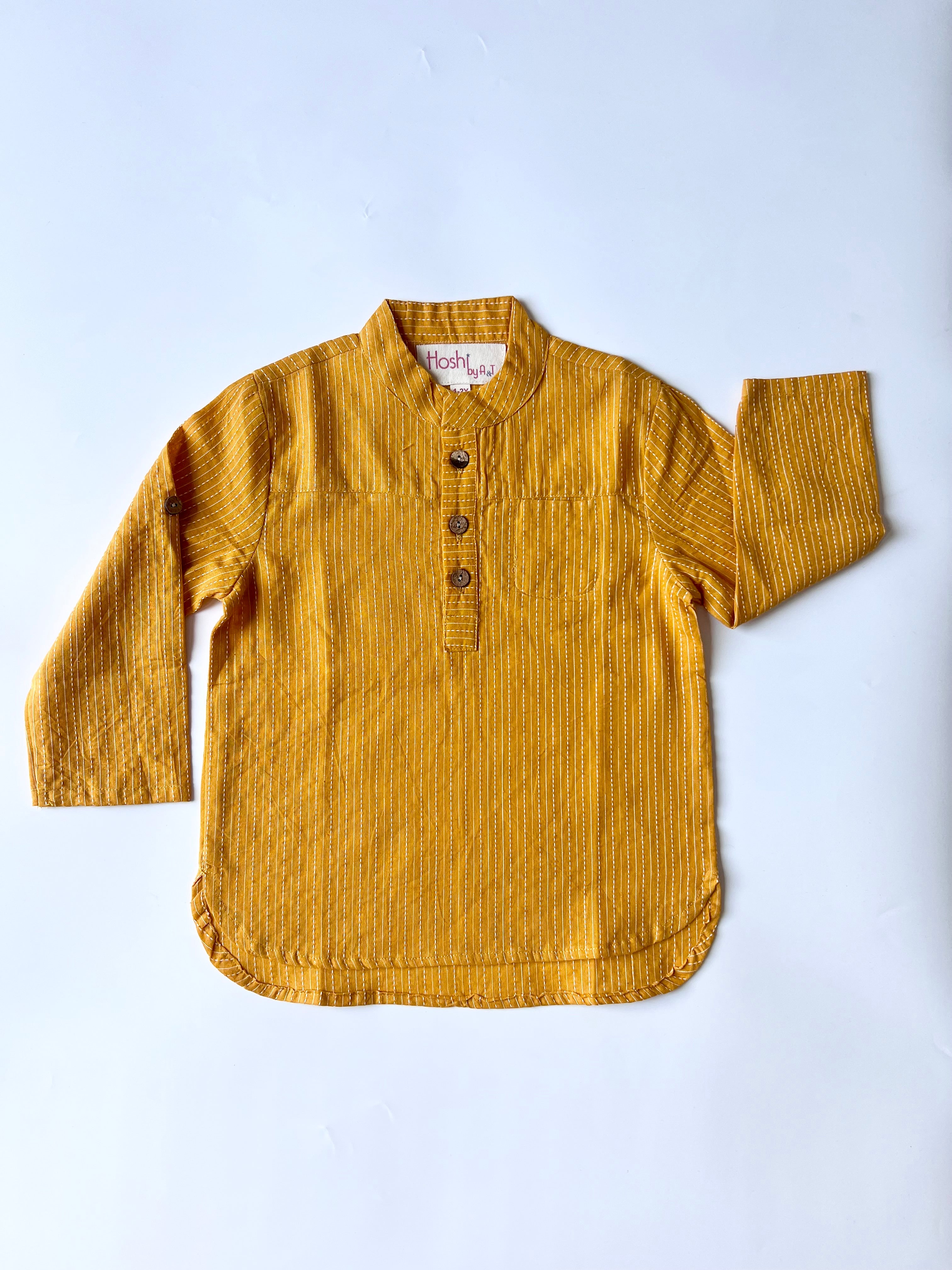 MUSTARD KAATHA KURTA SHIRT