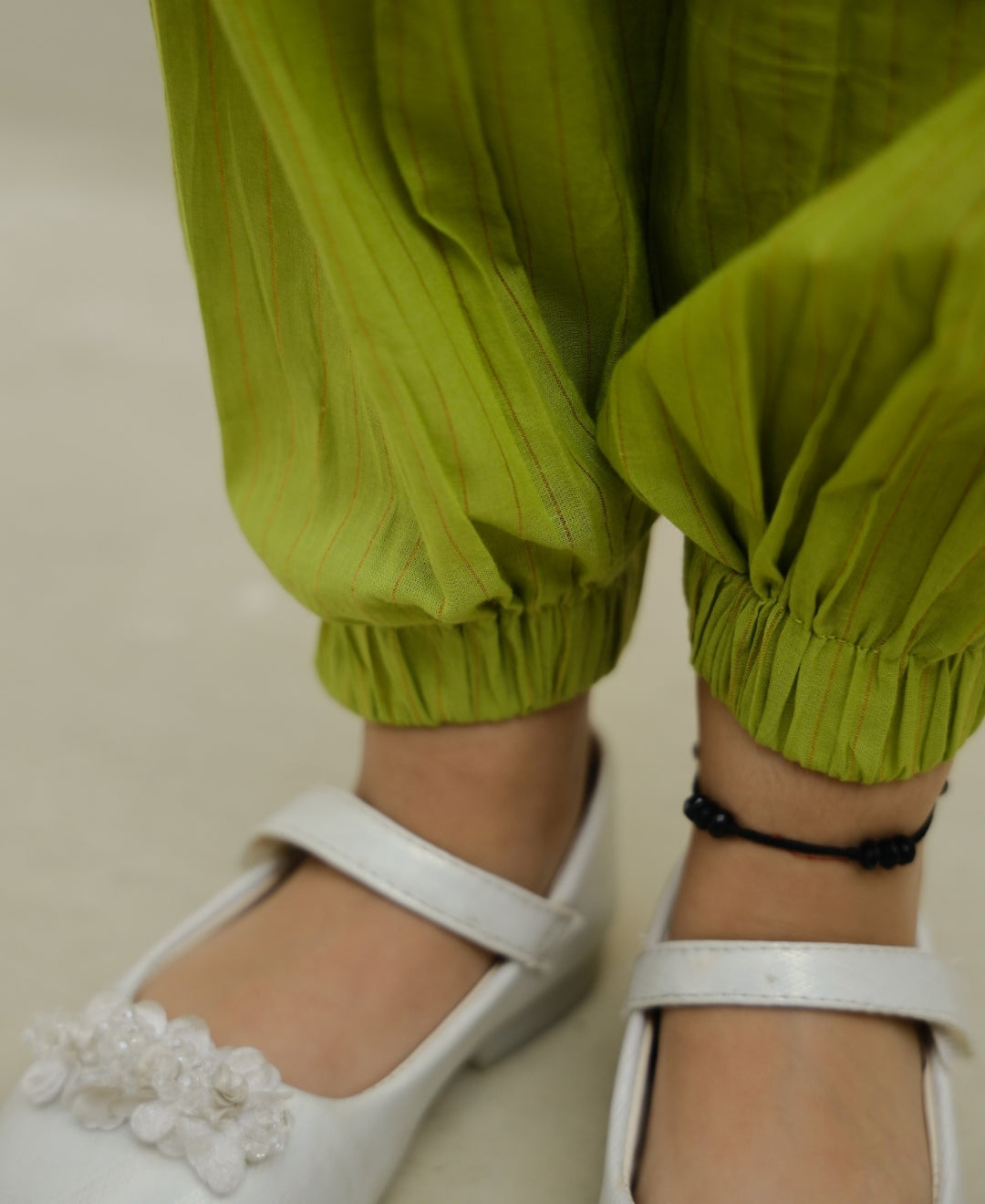 Green Hearts Embroidery Kurta Set