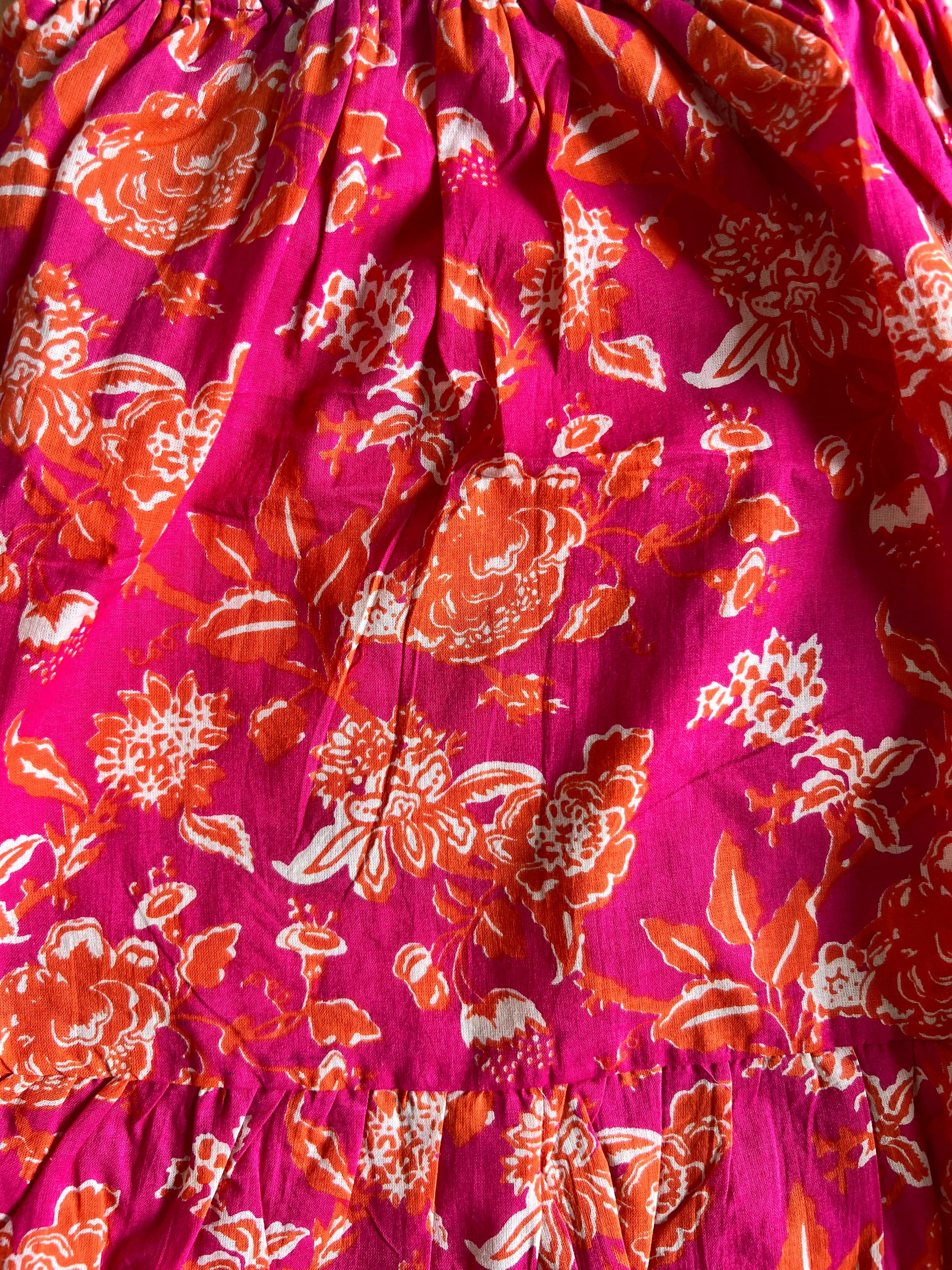 Fiery Floral Pinafore