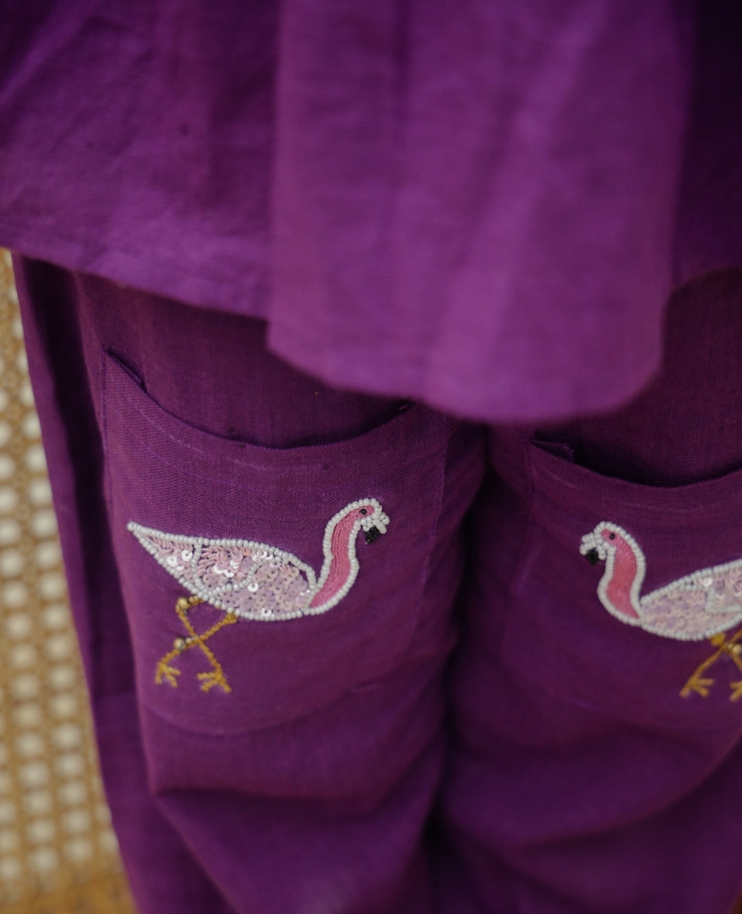 Flamingo Charm Peplum Set