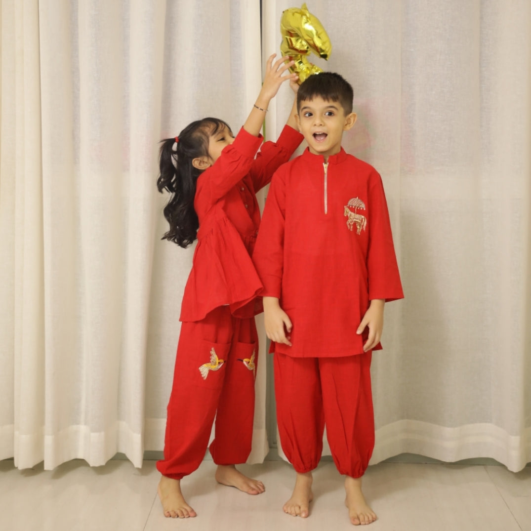 Festive Red Twinning Sets