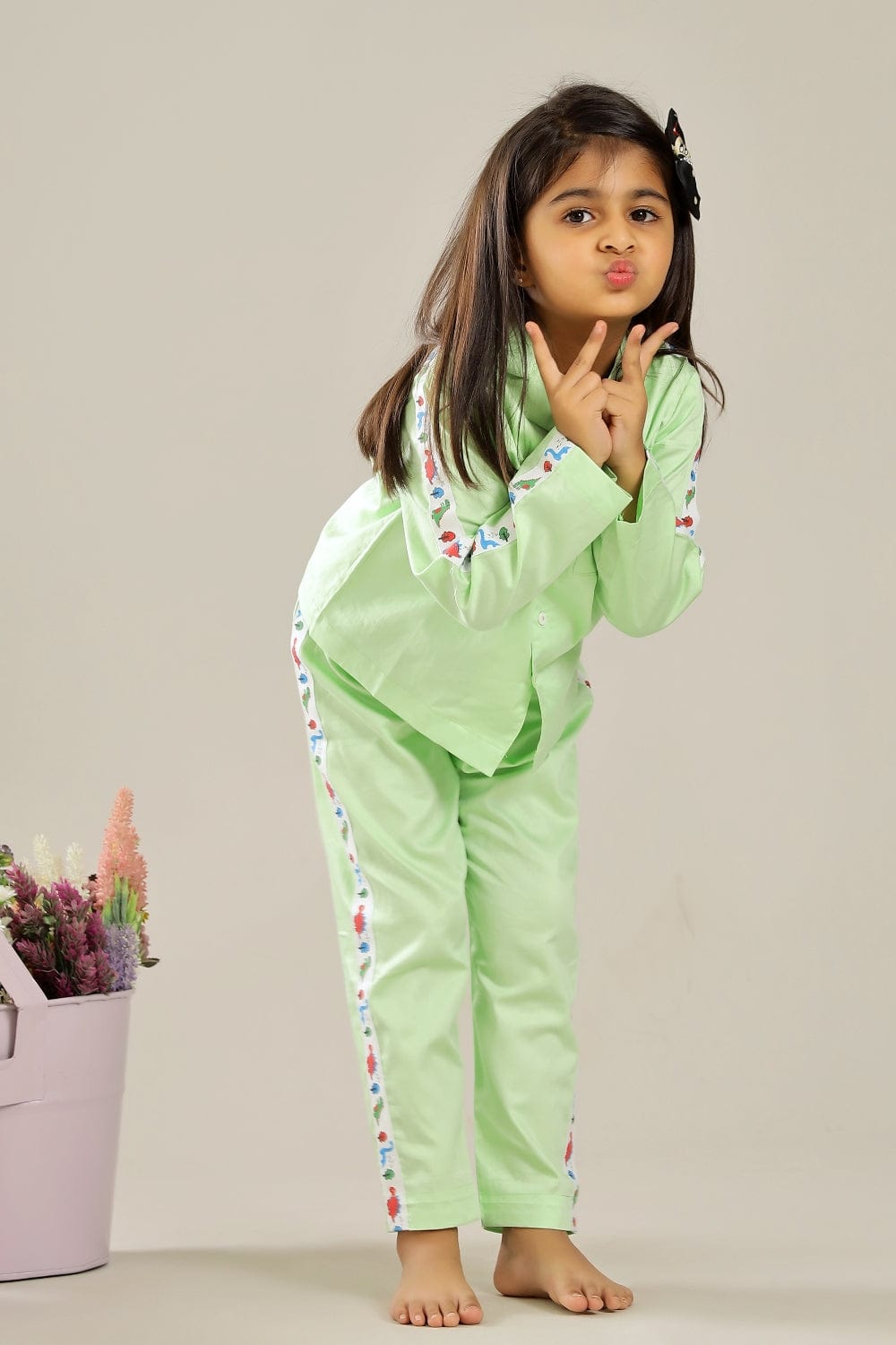 Mint Green Dino Unisex Co-ord Set