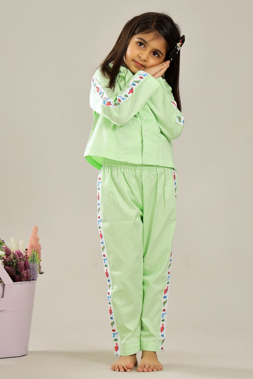Mint Green Dino Unisex Co-ord Set