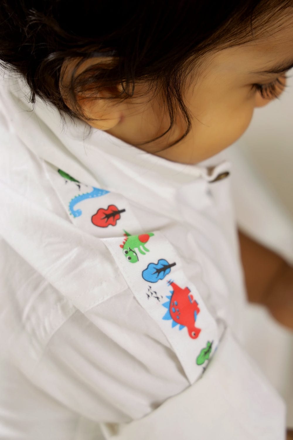 WHITE DINO FULL SLEEVES SHIRT