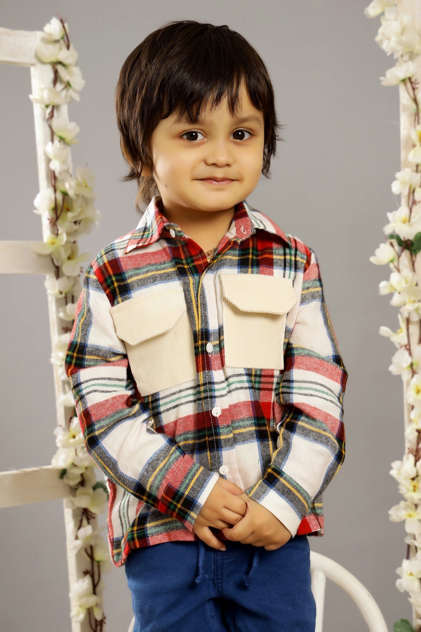 Red White Checked Cotswool Full sleeves Shirt