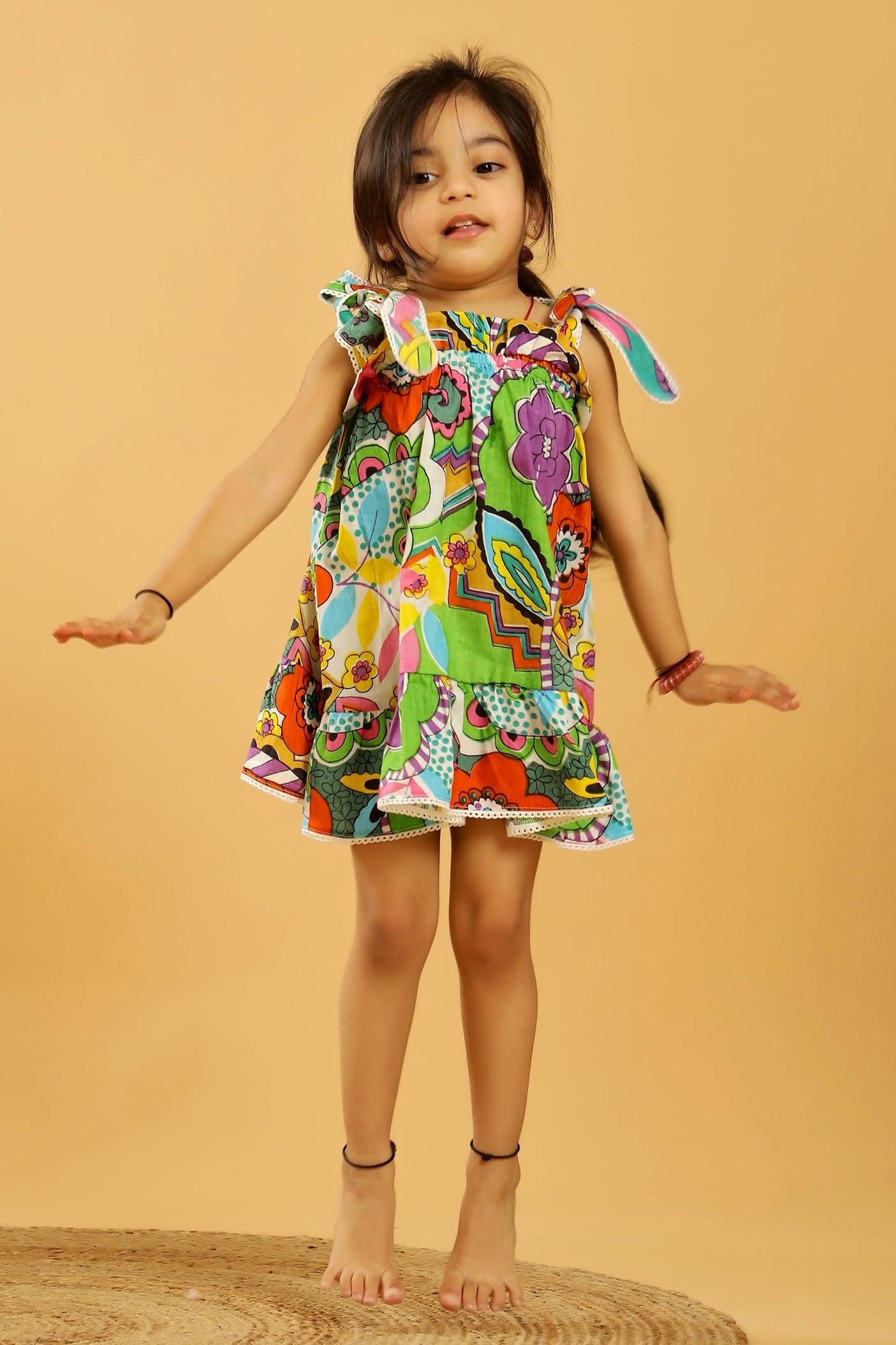 MULTICOLOR PINAFORE FROCK