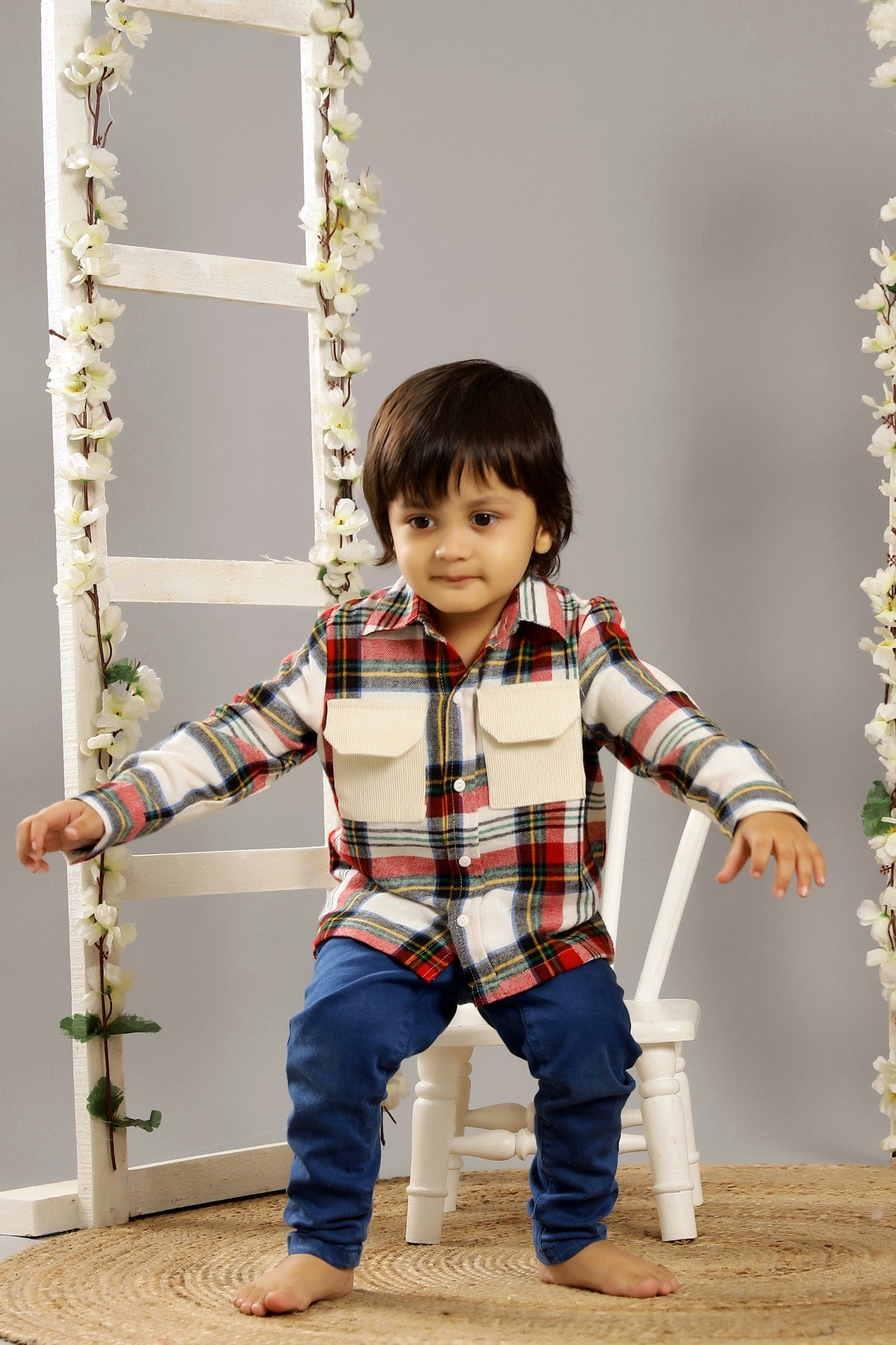 Red White Checked Cotswool Full sleeves Shirt