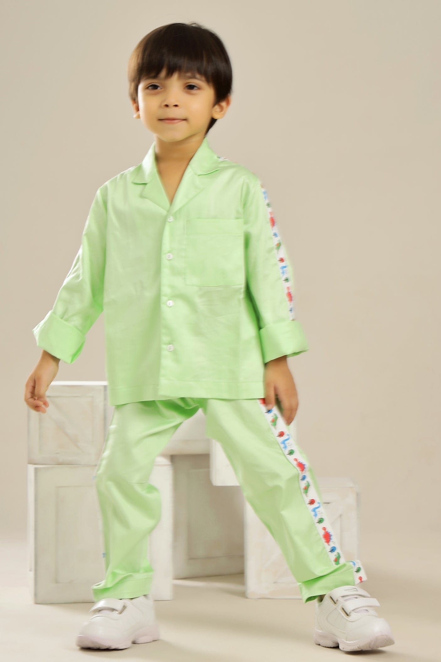 Mint Green Dino Unisex Co-ord Set