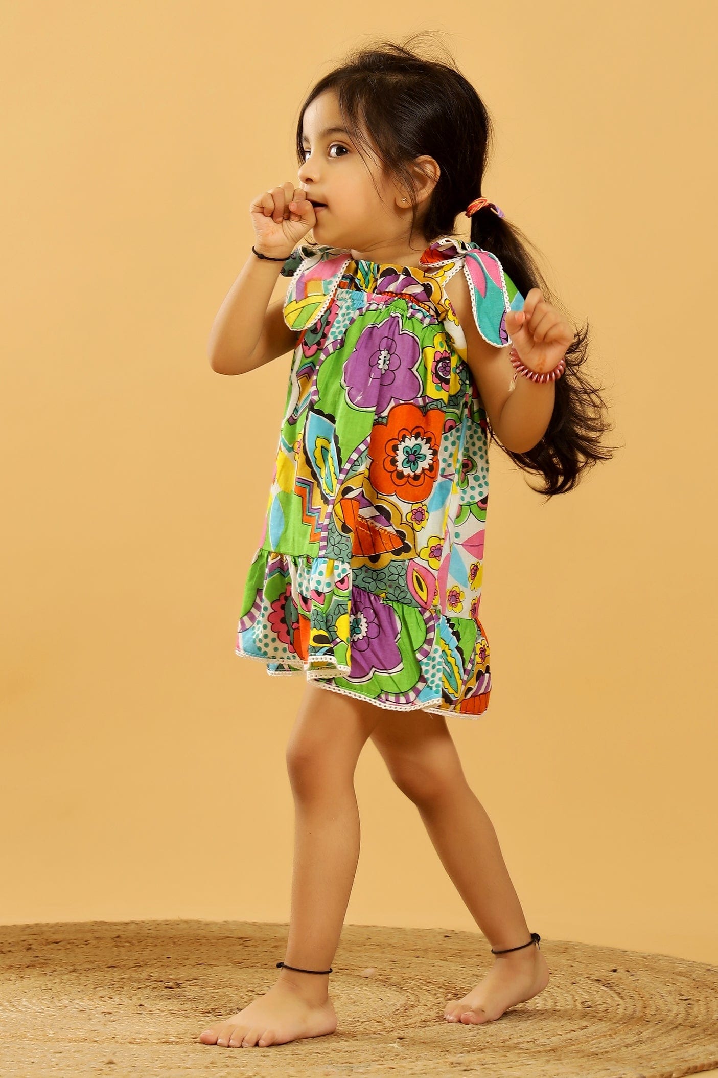 MULTICOLOR PINAFORE FROCK