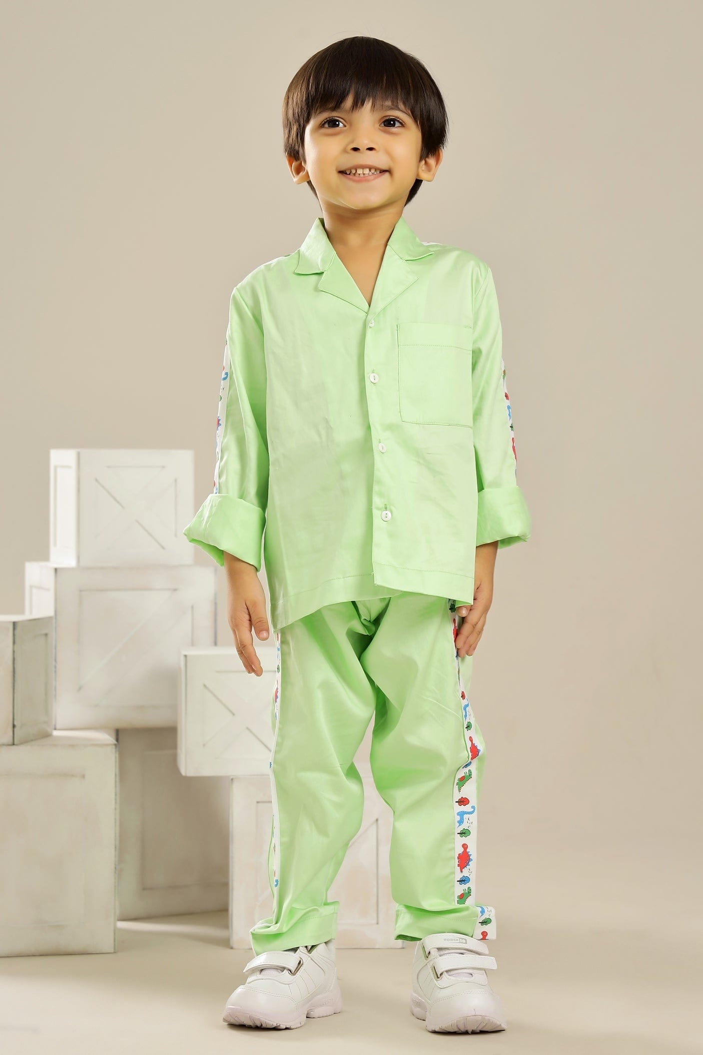 Mint Green Dino Unisex Co-ord Set