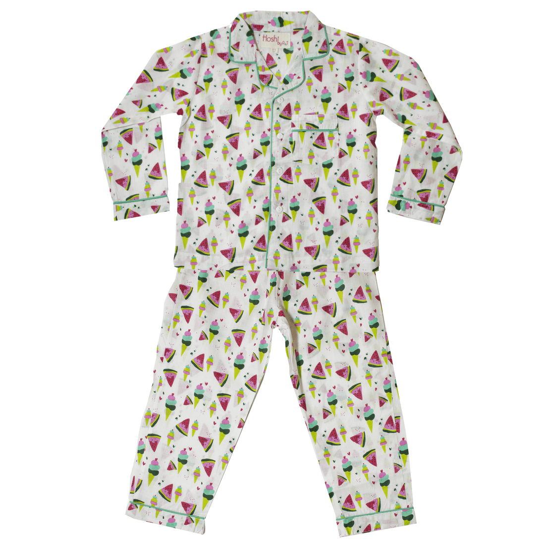 Watermelon ice cream night suit Kids 100%Cotton