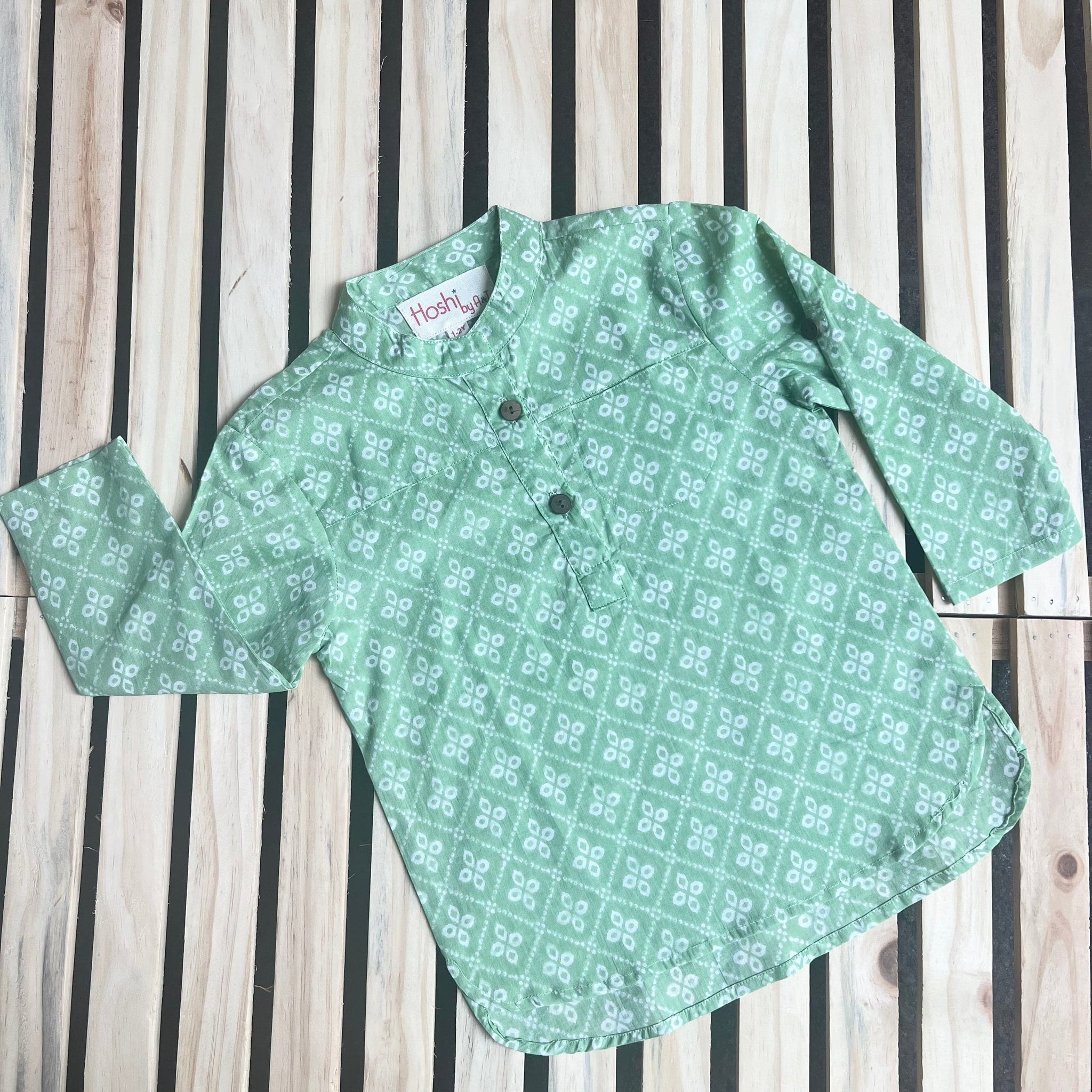 PISTACHIO PETAL KURTA SHIRT
