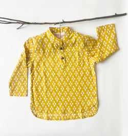 DIAMOND YELLOW KURTA SHIRT