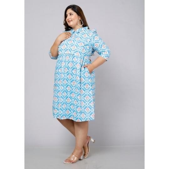 Floral Sky Maternity Midi Dress