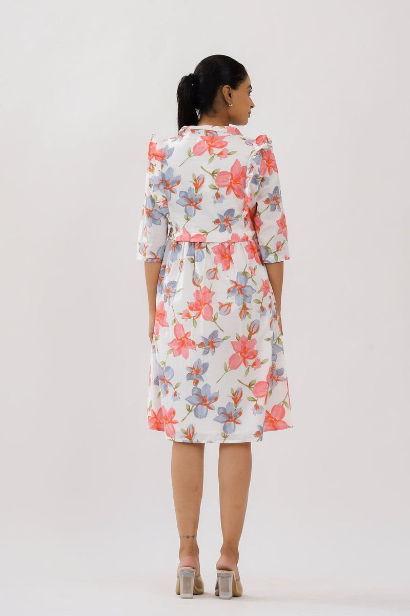 White Lily Maternity Midi Dress