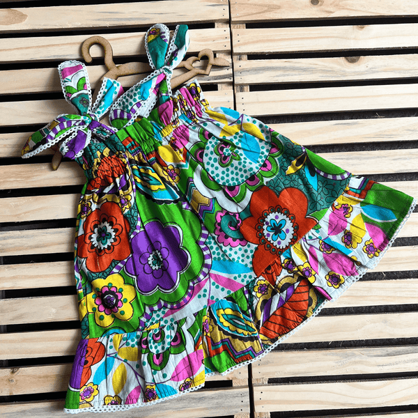 MULTICOLOR PINAFORE FROCK