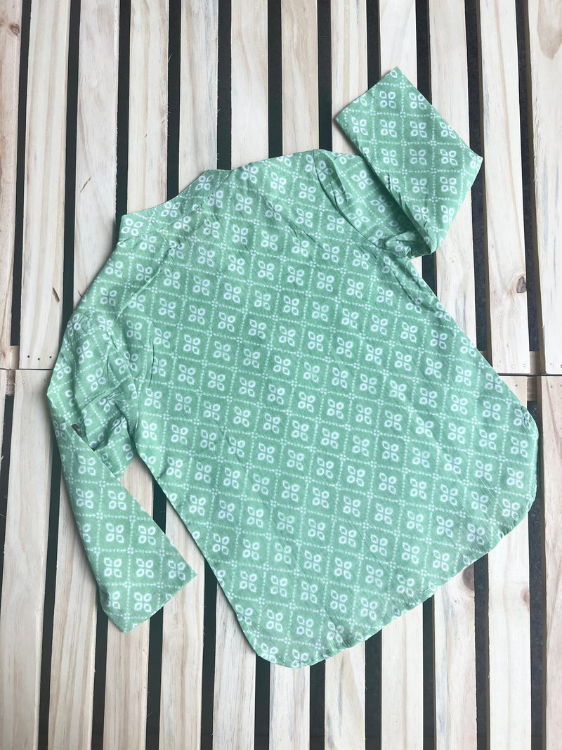 PISTACHIO PETAL KURTA SHIRT