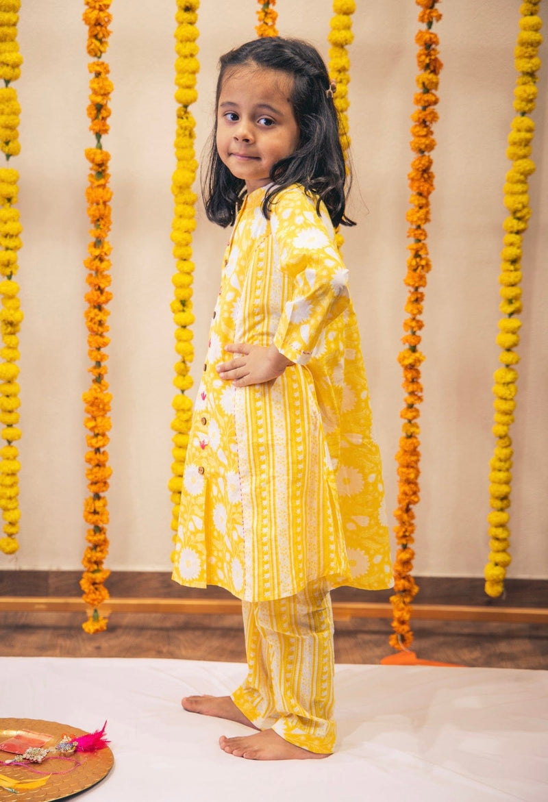 Hello Sunshine Girls Kurti Set