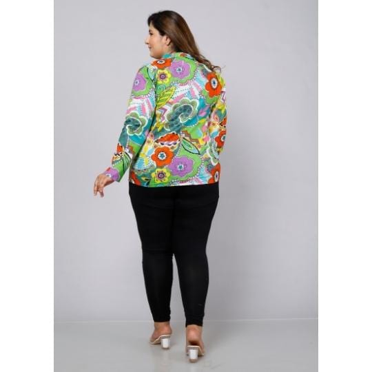 Multicolor Abstract Maternity Top