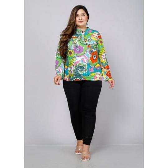 Multicolor Abstract Maternity Top