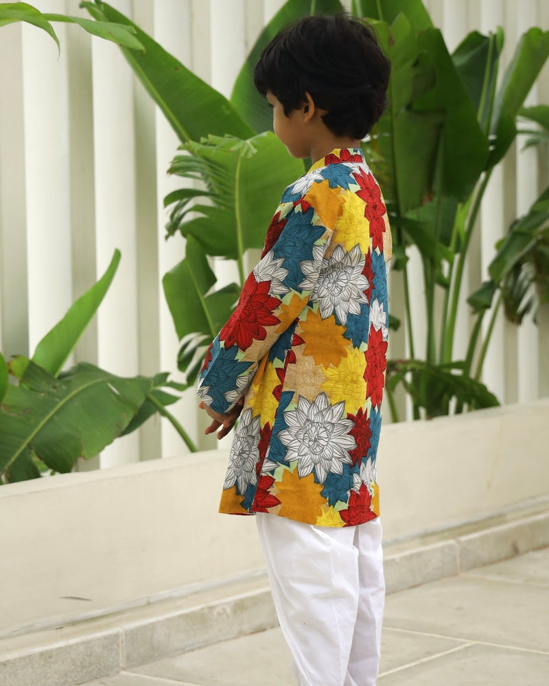 Vibrant Dahlia Sherwani