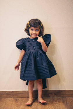 BLACK FROCK WITH BOW