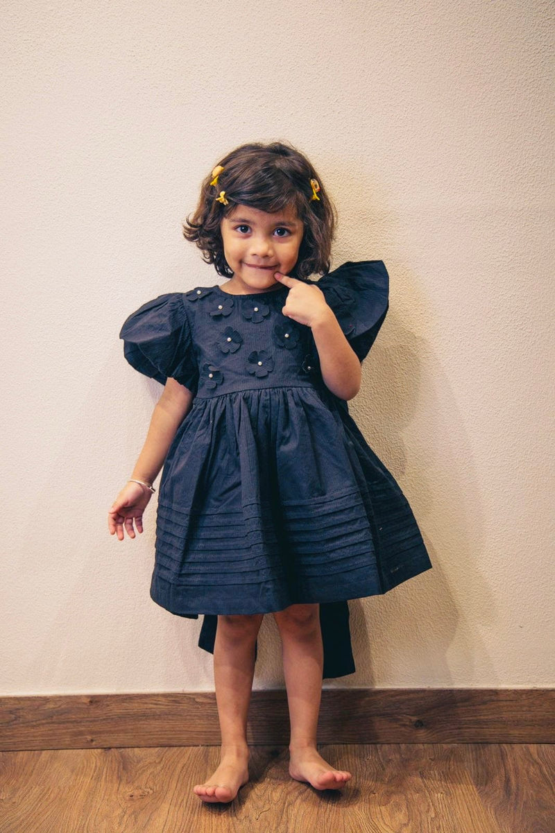 BLACK FROCK WITH BOW