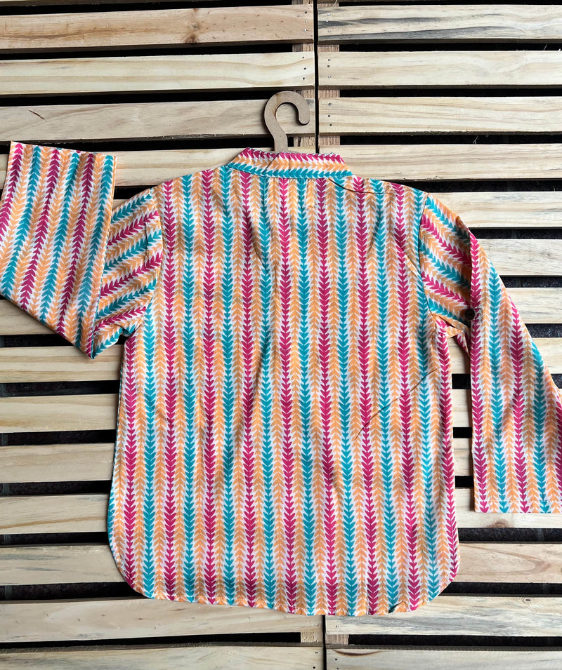 Multicolour arrows kurta shirt