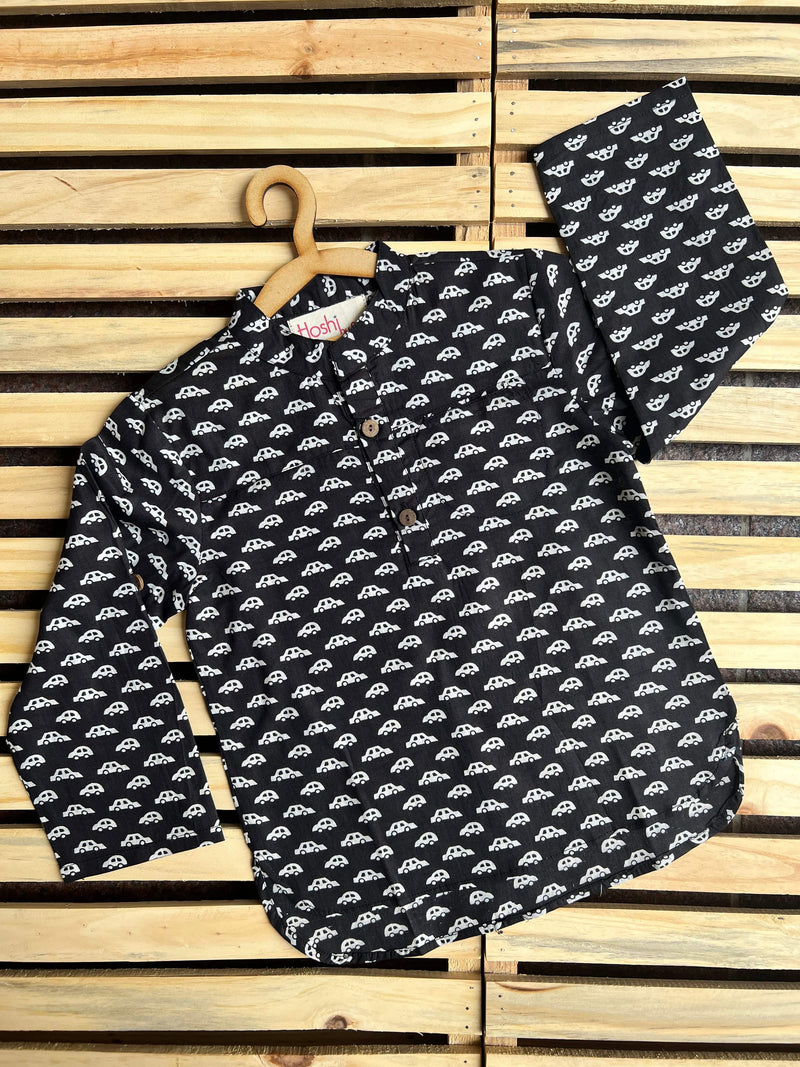 MIDNIGHT CARS KURTA SHIRT