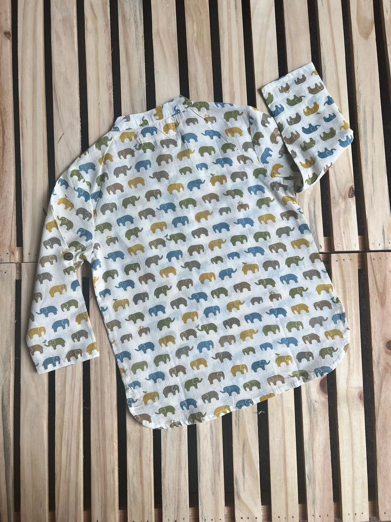 NEELE PEELE HATHI KURTA SHIRT