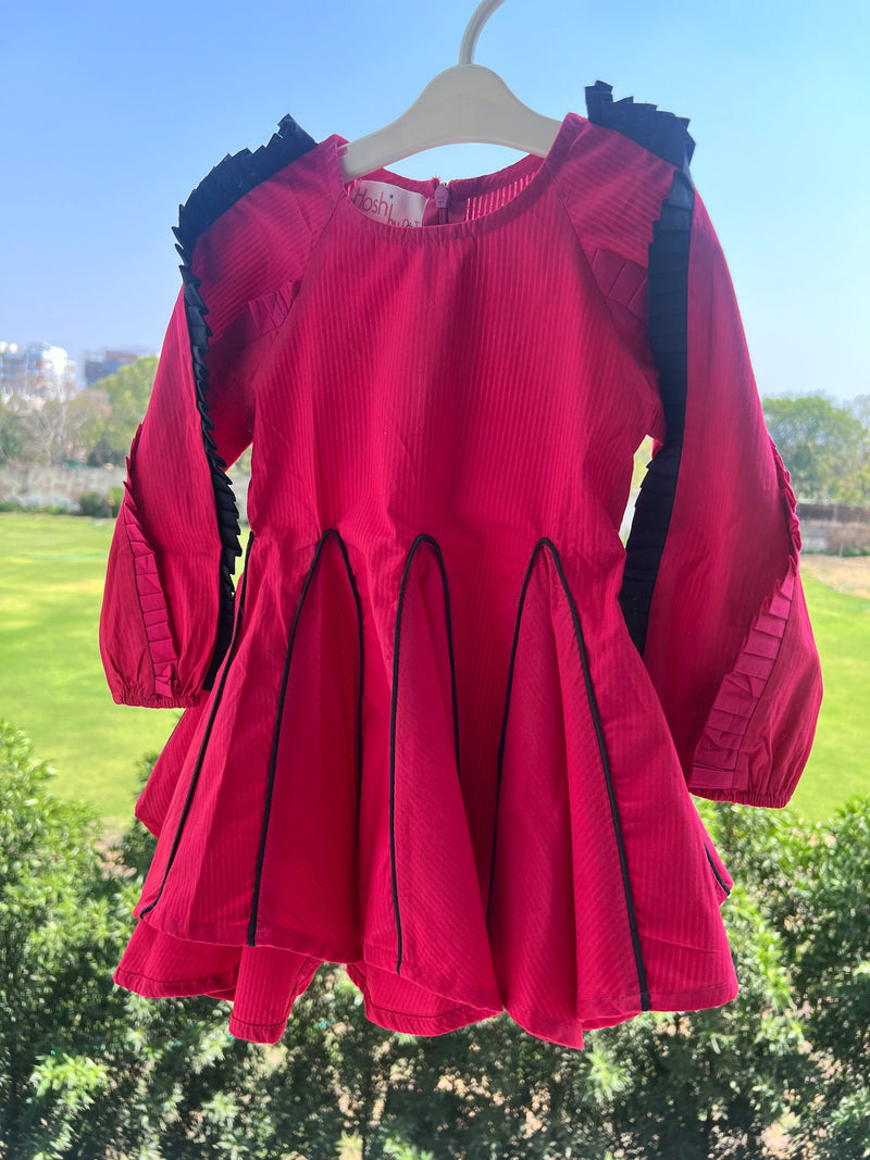 Ruby pink twirl frock