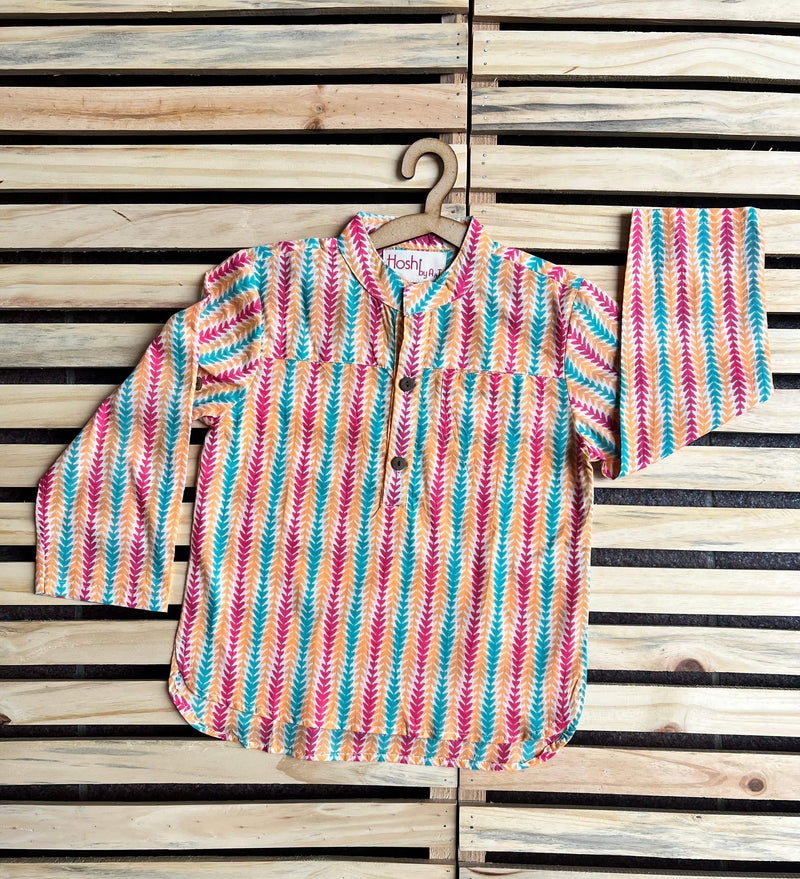 Multicolour arrows kurta shirt