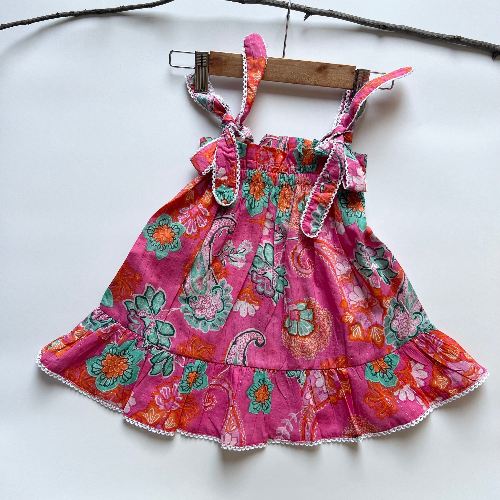 Pastel Petal Paradise Pinafore Frock