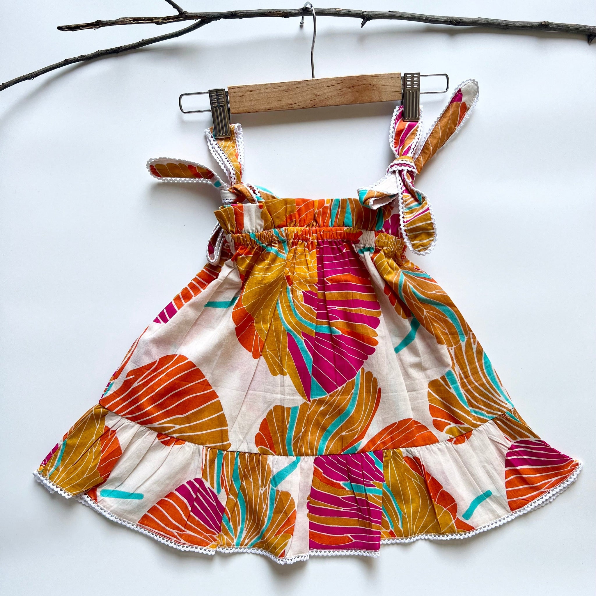 Blushing Sunset Meadow Pinafore Frock