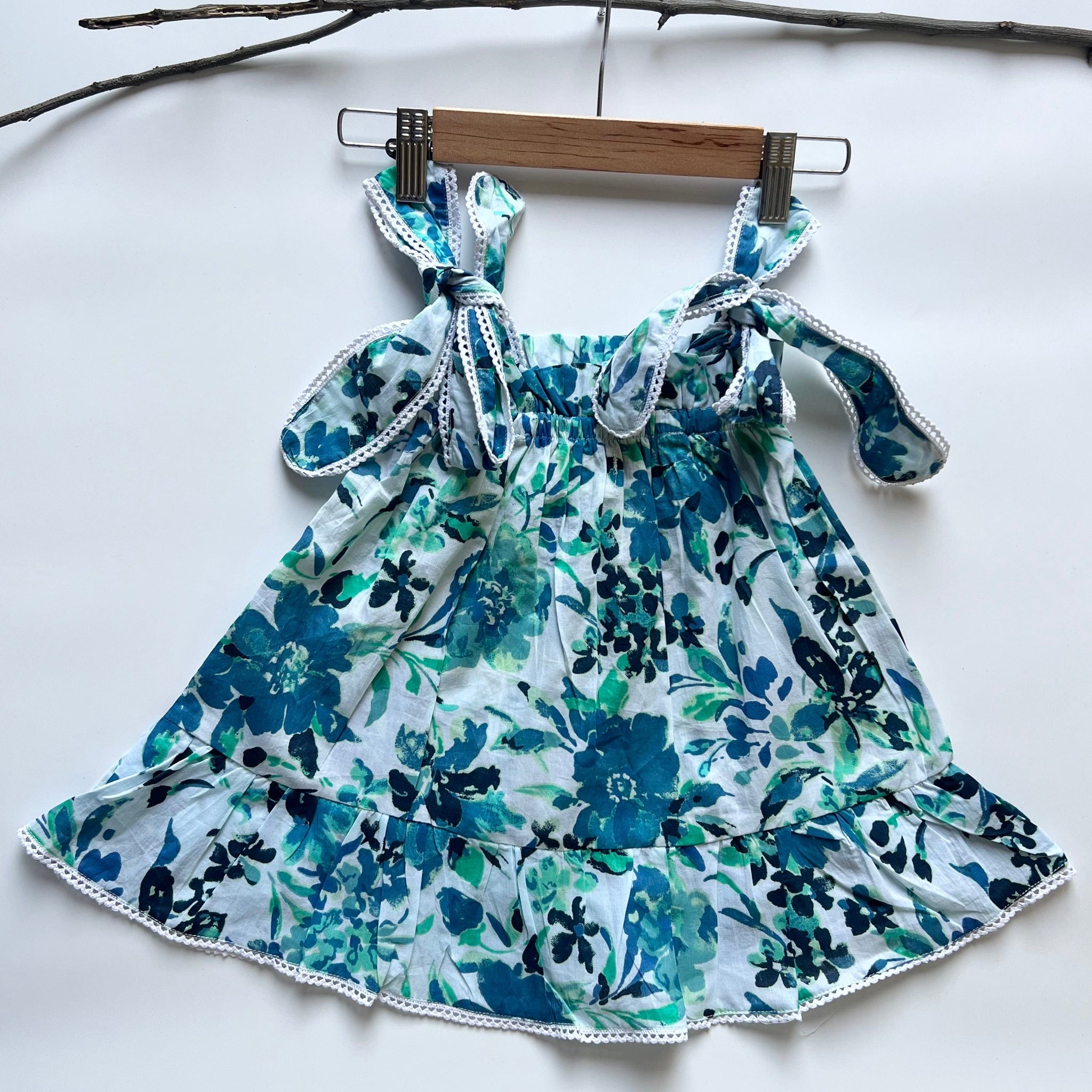 Frosty Blue Pinafore Frock