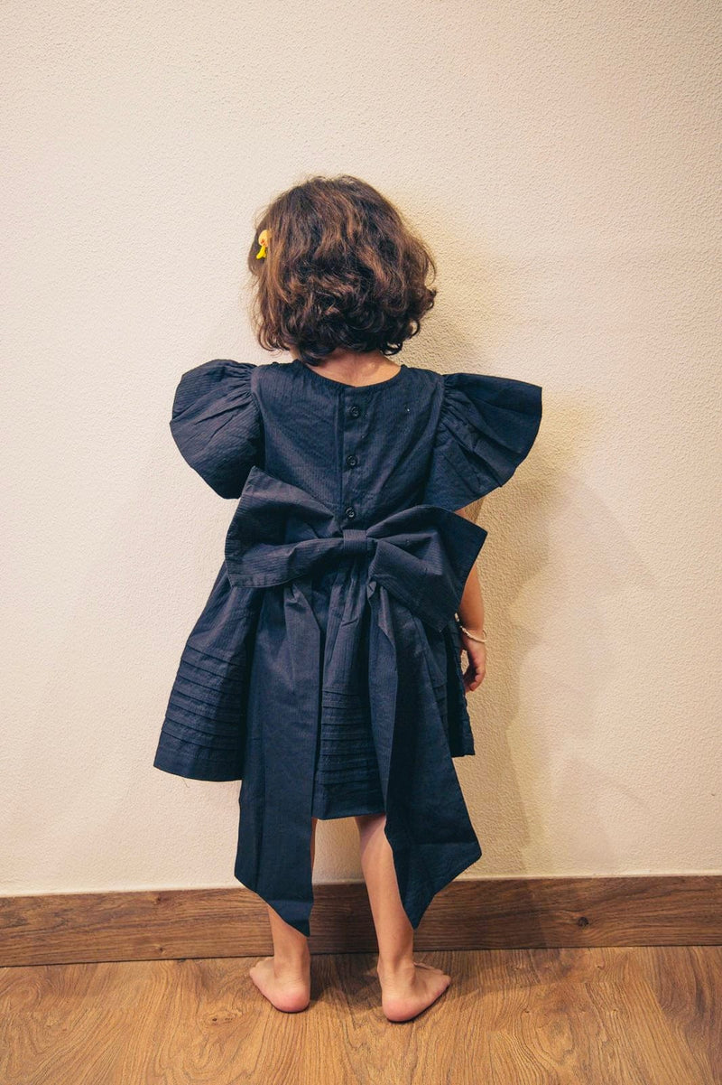 BLACK FROCK WITH BOW