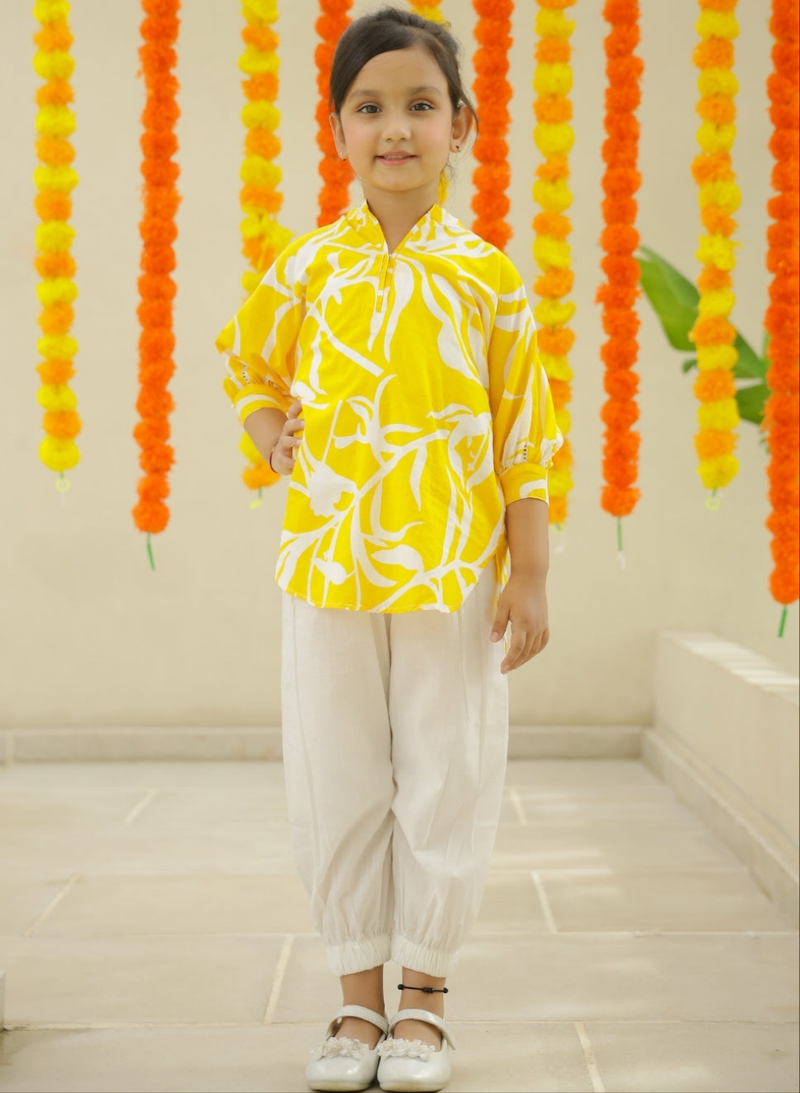 Yellow Pine Loose Kurta Set