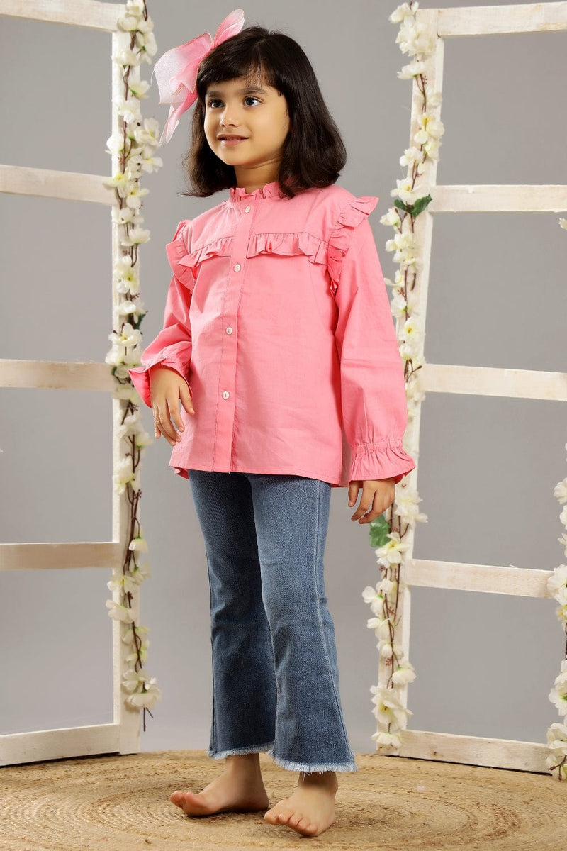 Pink Poppy Ruffled Top