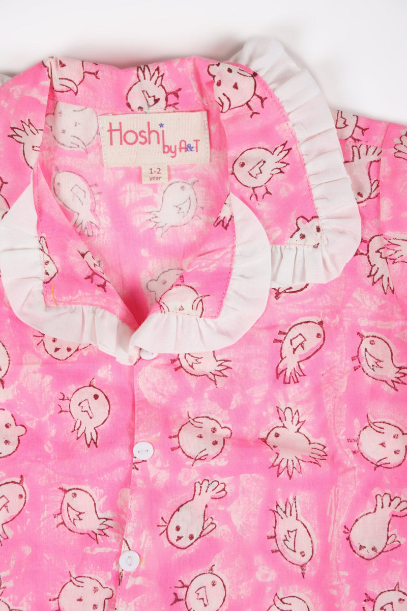 Chirpy Bird (Block Print) Lounge wear